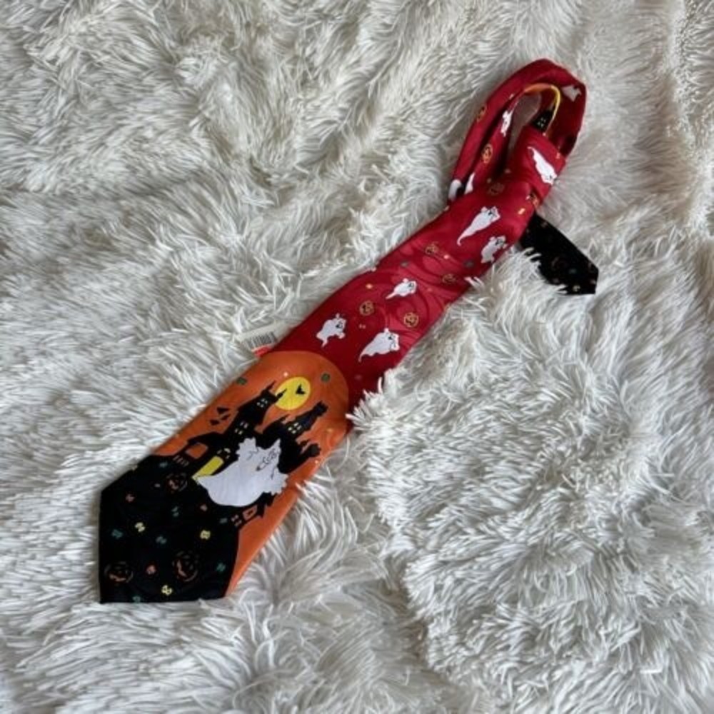 Halloween Collection Ghosts and Pumpkins Necktie